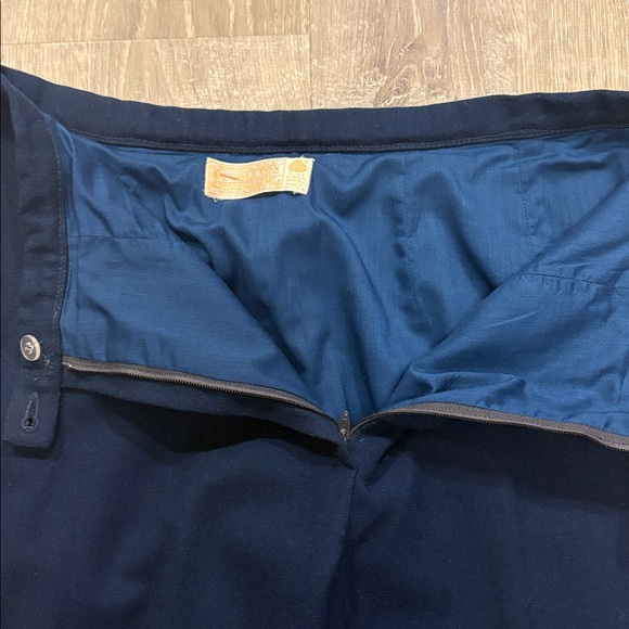 Pendleton Vintage Navy Wide Leg Women's Wool Pants - Picture 6 of 14